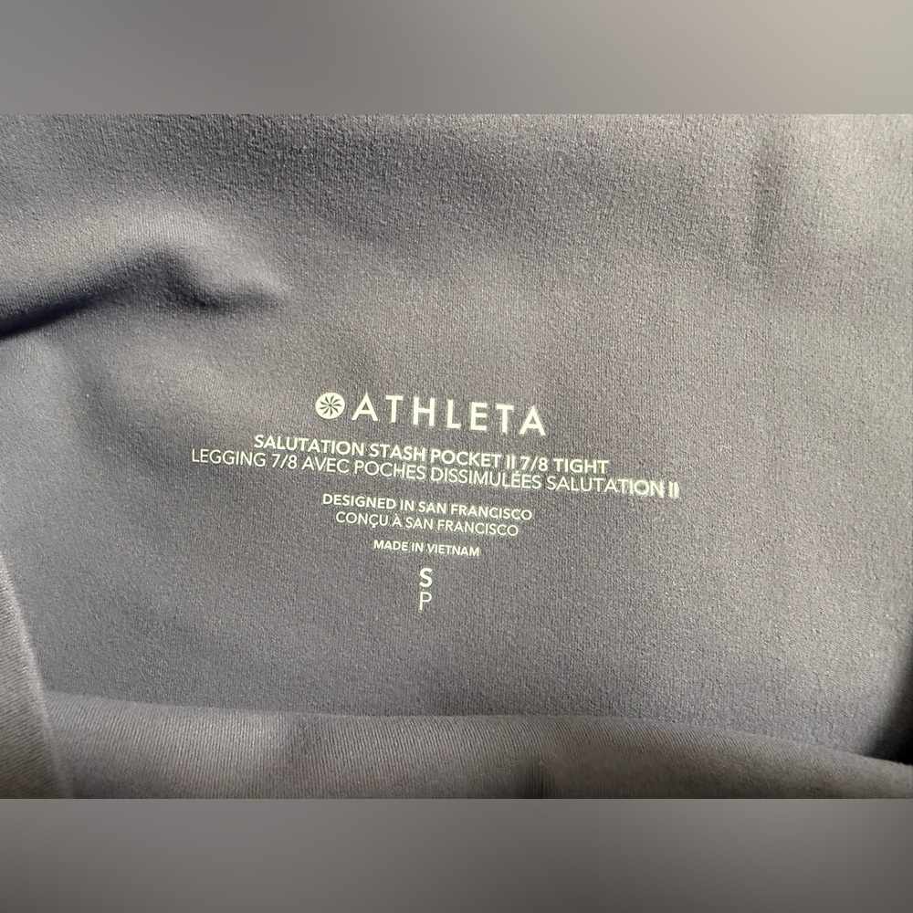 Athleta Salutation II Stash Pocket Tight 7/8 Purple size Small - Picture 5 of 5